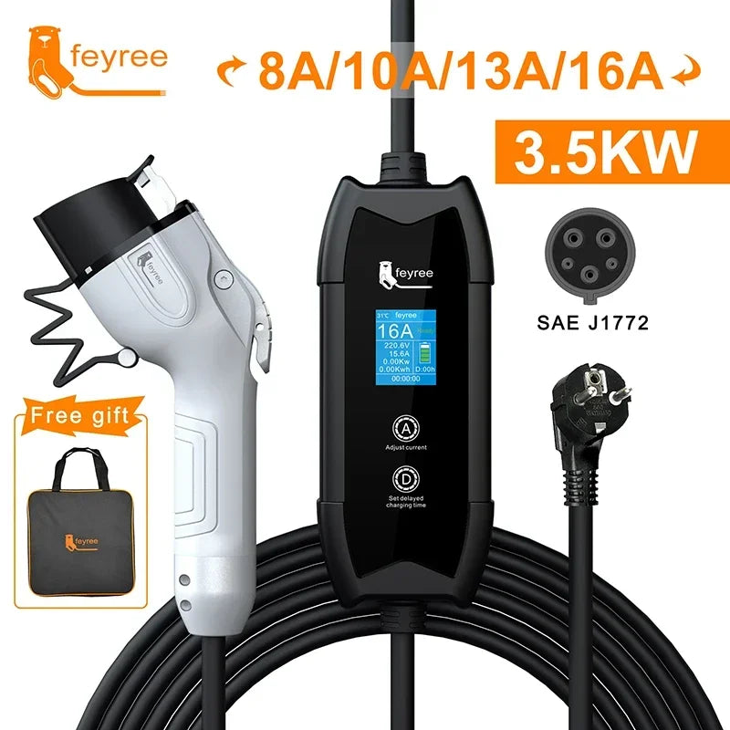 3.5KW Portable EV Charger Station