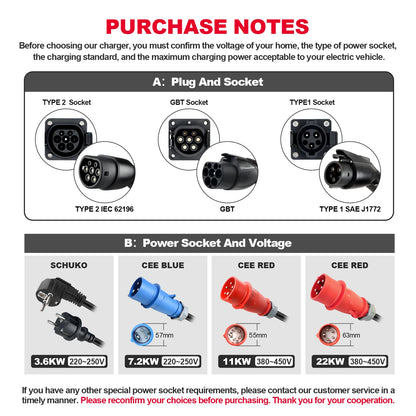 Portable 11KW EV Charger Wallbox