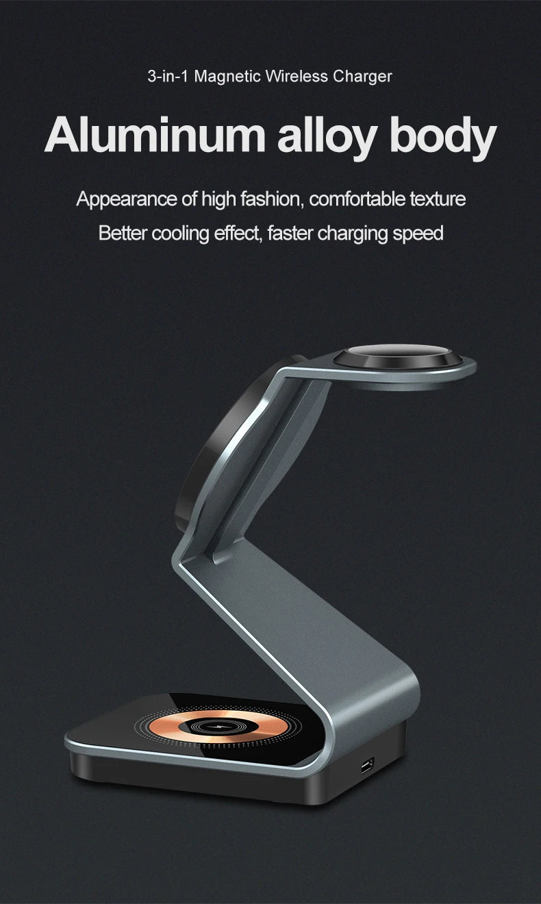3-in-1 Magnetic Wireless Charger Stand