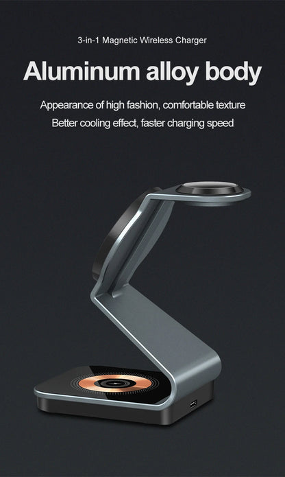 3-in-1 Magnetic Wireless Charger Stand