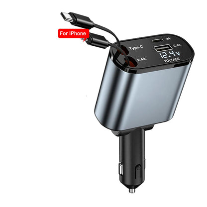 4 IN 1 Car Phone Charger 120W Type C