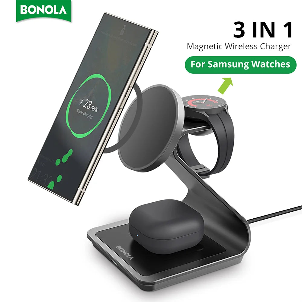 Magnetic 3-in-1 Samsung Wireless Charger