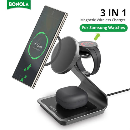 Magnetic 3-in-1 Samsung Wireless Charger