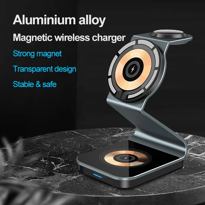 3-in-1 Magnetic Wireless Charger Stand