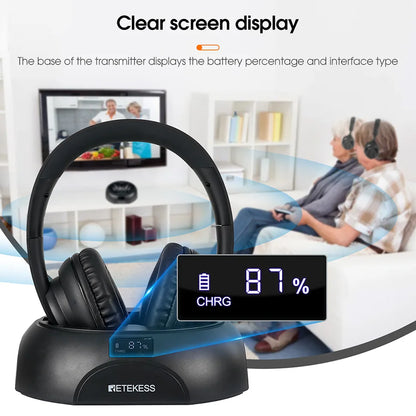 Wireless TV Headphone with Transmitter