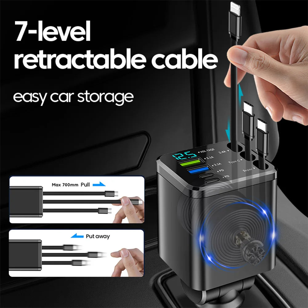 7-in-1 Retractable Car Charger