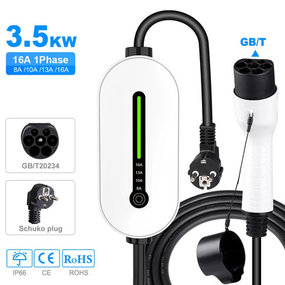 Portable 3.5KW EV Charger Station