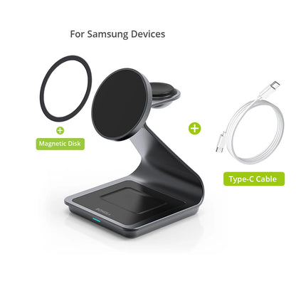 Magnetic 3-in-1 Samsung Wireless Charger
