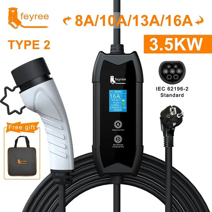 3.5KW Portable EV Charger Station
