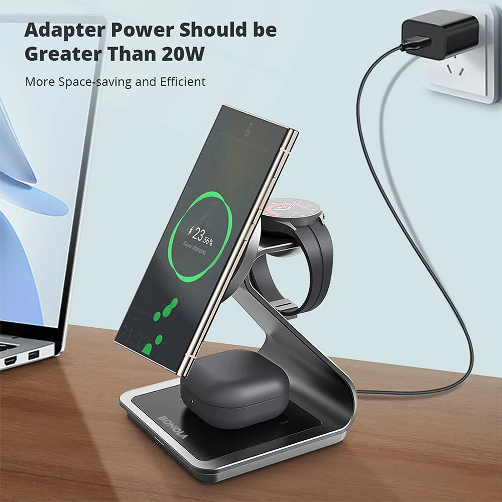 Magnetic 3-in-1 Samsung Wireless Charger