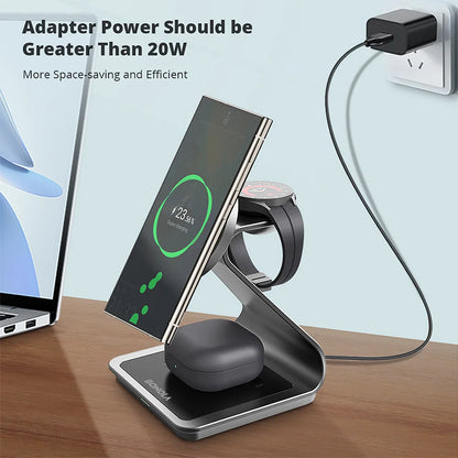 Magnetic 3-in-1 Samsung Wireless Charger