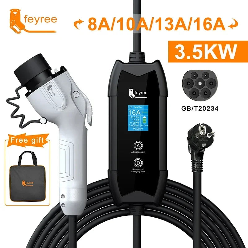 3.5KW Portable EV Charger Station