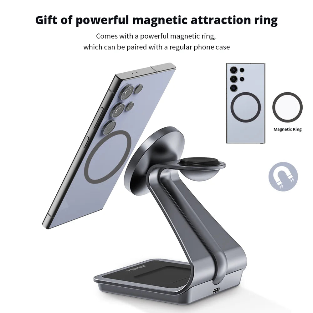 Magnetic 3-in-1 Samsung Wireless Charger
