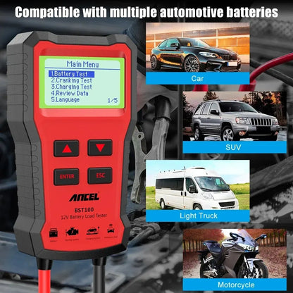 12V Car Battery Tester Analyzer