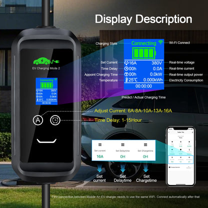 Portable 11KW EV Charger Wallbox