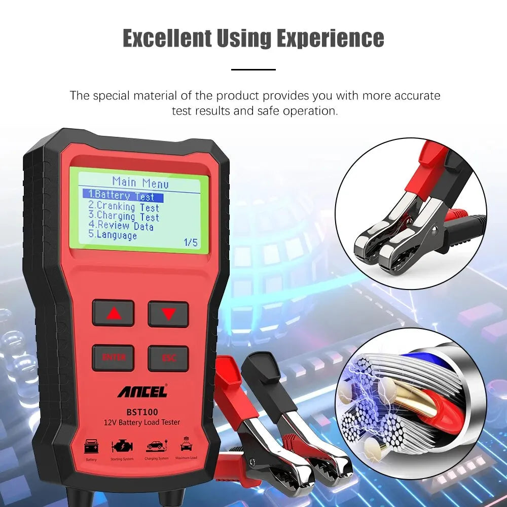12V Car Battery Tester Analyzer